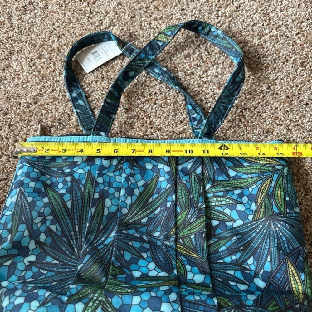Beach by CLC Water Resistant Handbag NWT Blue Green Palm Psalm 16:11 - Picture 6 of 11